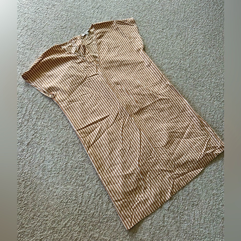 Madewell pinstripe dress (cream & white)